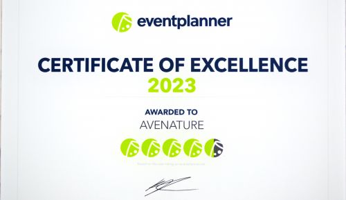 Avenature Certificate of Excellence 2023