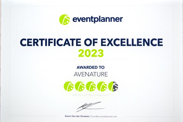 Avenature Certificate of Excellence 2023